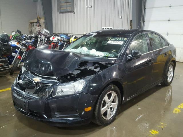 1G1PF5SC5C7162681 - 2012 CHEVROLET CRUZE LT BLACK photo 2