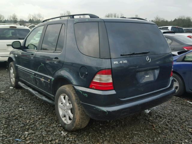 4JGAB72E6YA165505 - 2000 MERCEDES-BENZ ML 430 BLUE photo 3