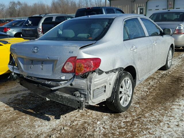 1NXBU4EE8AZ200641 - 2010 TOYOTA COROLLA BA SILVER photo 4