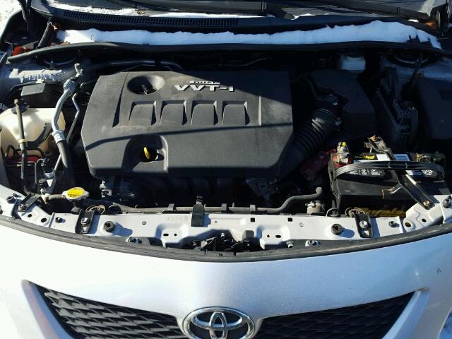 1NXBU4EE8AZ200641 - 2010 TOYOTA COROLLA BA SILVER photo 7