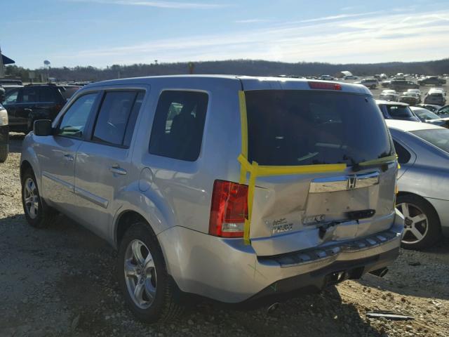 5FNYF3H57CB024949 - 2012 HONDA PILOT EXL SILVER photo 3