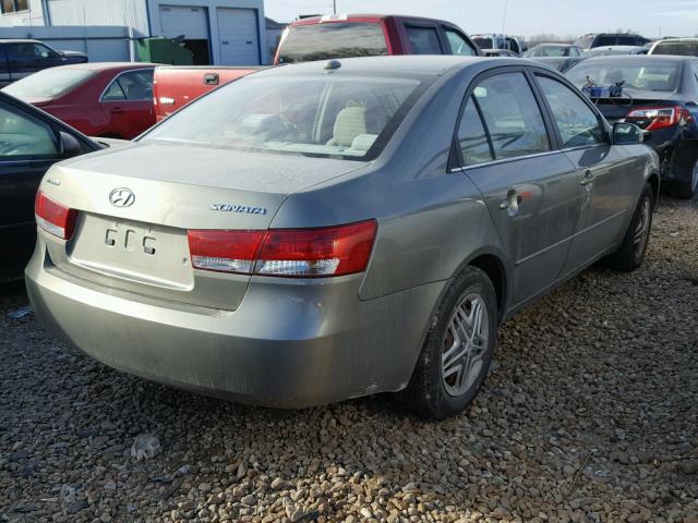 5NPET46C87H271794 - 2007 HYUNDAI SONATA GLS TAN photo 4