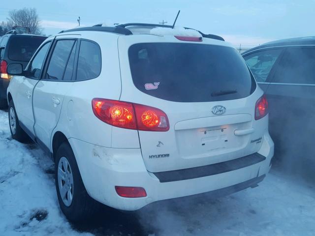 5NMSG73D59H255803 - 2009 HYUNDAI SANTA FE G WHITE photo 3