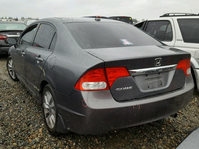 2HGFA1F97AH545632 - 2010 HONDA CIVIC EXL GRAY photo 3