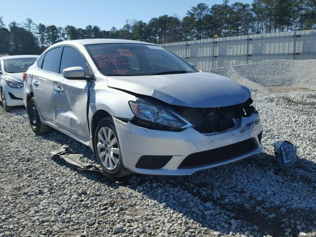 3N1AB7AP0HY263290 - 2017 NISSAN SENTRA S SILVER photo 1