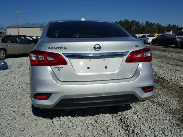 3N1AB7AP0HY263290 - 2017 NISSAN SENTRA S SILVER photo 9