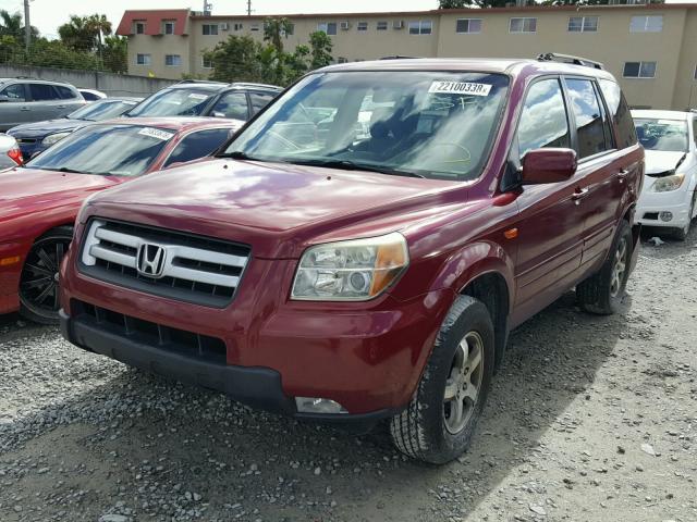 5FNYF28406B006685 - 2006 HONDA PILOT EX RED photo 2