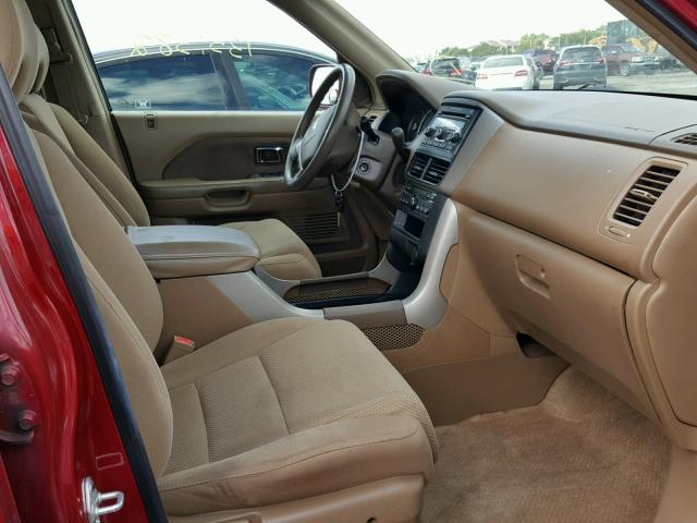 5FNYF28406B006685 - 2006 HONDA PILOT EX RED photo 5