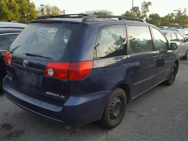 5TDZA23C36S524111 - 2006 TOYOTA SIENNA CE BLUE photo 4