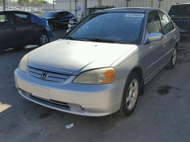 2HGES26771H529427 - 2001 HONDA CIVIC EX SILVER photo 2