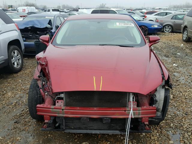 3FA6P0HD0ER130483 - 2014 FORD FUSION SE RED photo 7