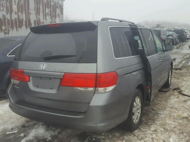 5FNRL38789B403739 - 2009 HONDA ODYSSEY EX GRAY photo 4