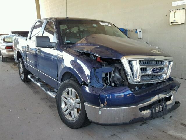 1FTRW12W78KB43850 - 2008 FORD F150 SUPER BLUE photo 1