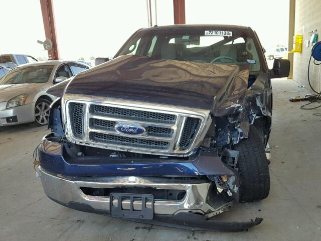 1FTRW12W78KB43850 - 2008 FORD F150 SUPER BLUE photo 9