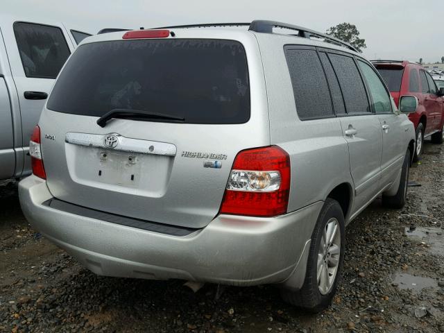 JTEDW21A860013876 - 2006 TOYOTA HIGHLANDER SILVER photo 4