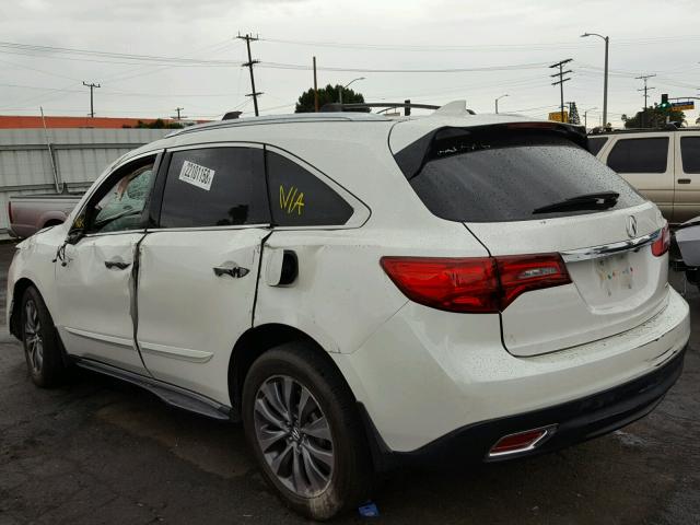 5FRYD4H43EB013550 - 2014 ACURA MDX TECHNO WHITE photo 3