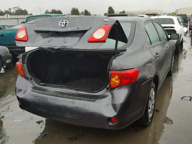 1NXBU4EE4AZ308187 - 2010 TOYOTA COROLLA BA GRAY photo 4