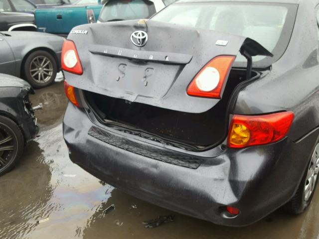 1NXBU4EE4AZ308187 - 2010 TOYOTA COROLLA BA GRAY photo 9