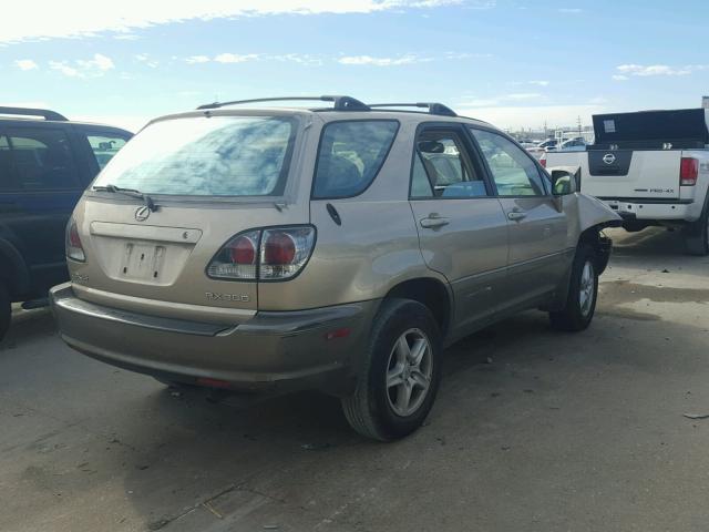 JTJGF10U430157618 - 2003 LEXUS RX 300 BEIGE photo 4