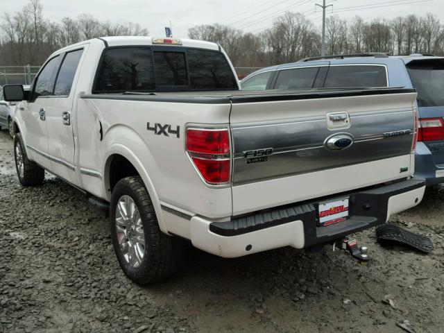 1FTFW1EV7AFD26489 - 2010 FORD F150 SUPER WHITE photo 3