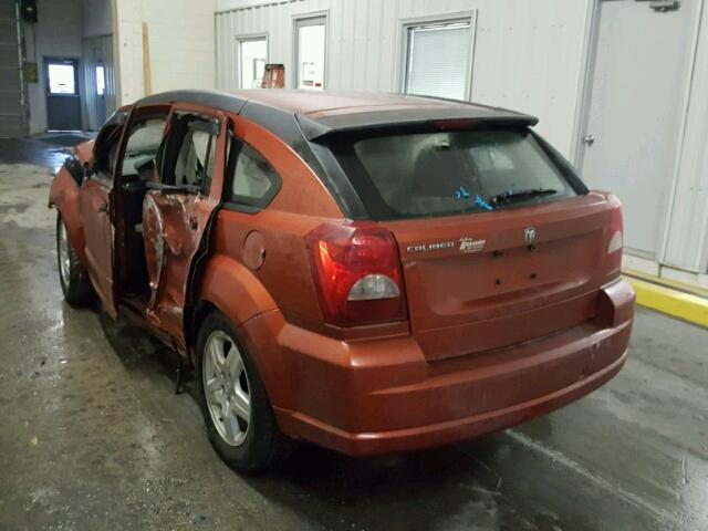 1B3HB28B88D657682 - 2008 DODGE CALIBER ORANGE photo 3