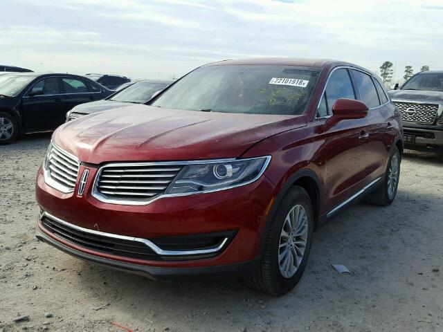 2LMTJ6KR3GBL52698 - 2016 LINCOLN MKX SELECT MAROON photo 2