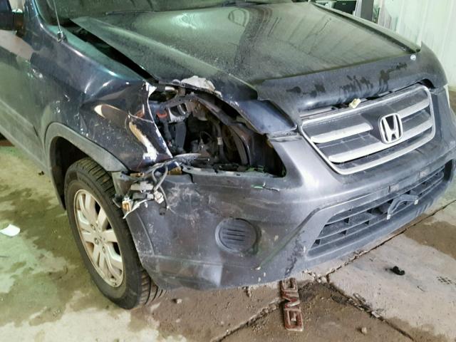 JHLRD78806C057730 - 2006 HONDA CR-V EX BLUE photo 9