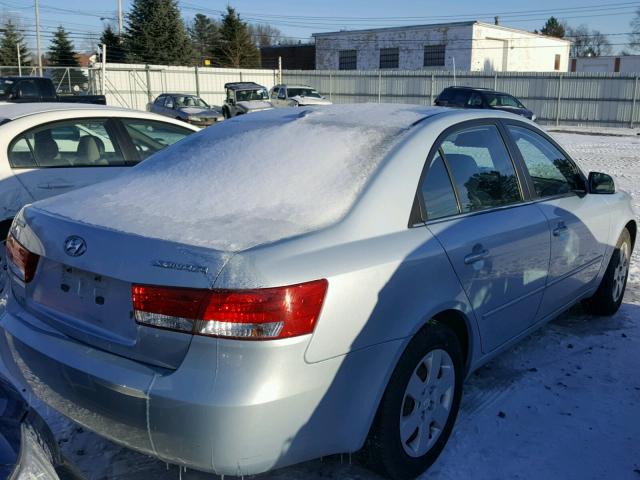 5NPET46C47H271632 - 2007 HYUNDAI SONATA GLS SILVER photo 4