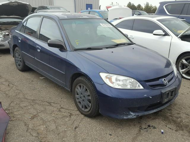 2HGES15534H582964 - 2004 HONDA CIVIC LX BLUE photo 1