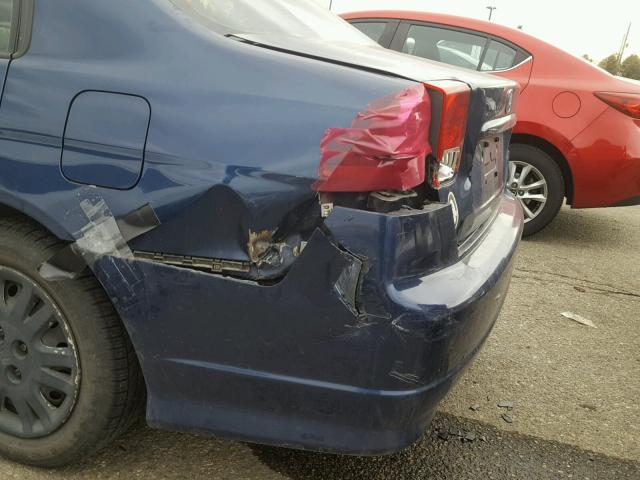 2HGES15534H582964 - 2004 HONDA CIVIC LX BLUE photo 9