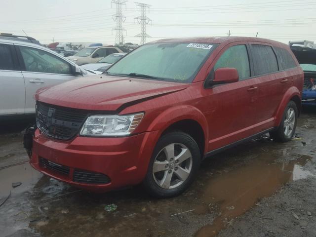 3D4GG57V09T222145 - 2009 DODGE JOURNEY SX RED photo 2