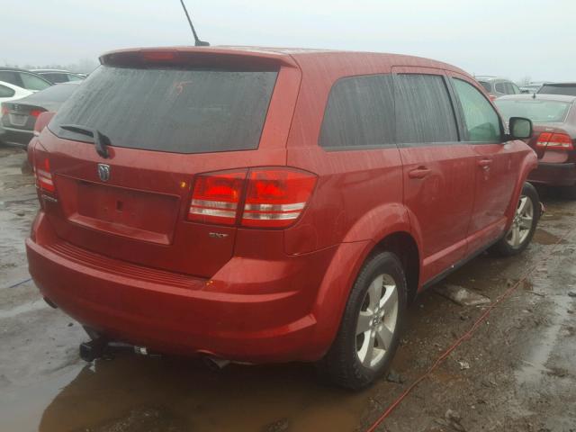 3D4GG57V09T222145 - 2009 DODGE JOURNEY SX RED photo 4