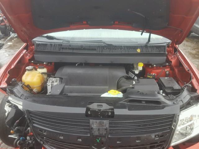 3D4GG57V09T222145 - 2009 DODGE JOURNEY SX RED photo 7