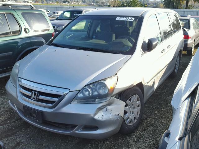 5FNRL38237B094988 - 2007 HONDA ODYSSEY LX SILVER photo 2