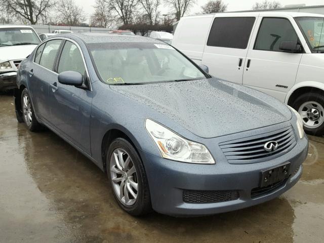 JNKBV61E08M218014 - 2008 INFINITI G35 BLUE photo 1