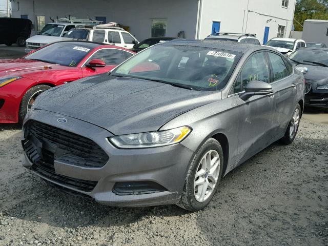 3FA6P0H77ER349046 - 2014 FORD FUSION SE GRAY photo 2