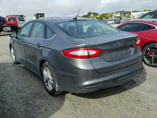 3FA6P0H77ER349046 - 2014 FORD FUSION SE GRAY photo 3