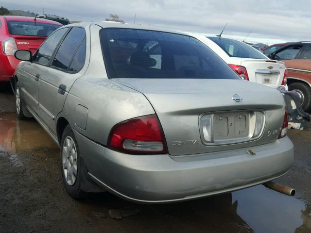 3N1CB51D62L652667 - 2002 NISSAN SENTRA XE SILVER photo 3