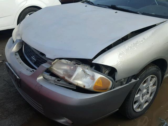 3N1CB51D62L652667 - 2002 NISSAN SENTRA XE SILVER photo 9