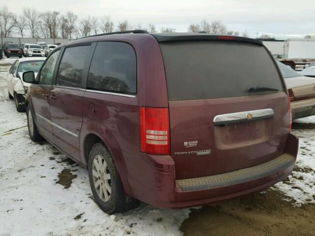 2A8HR54P98R708979 - 2008 CHRYSLER TOWN & COU MAROON photo 3