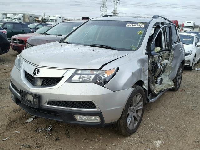 2HNYD2H80DH519591 - 2013 ACURA MDX ADVANC SILVER photo 2