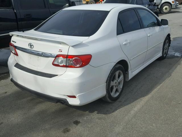 2T1BU4EE3BC591989 - 2011 TOYOTA COROLLA BA WHITE photo 4