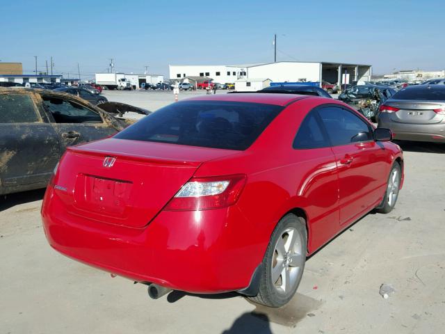 2HGFG12838H557489 - 2008 HONDA CIVIC EX RED photo 4