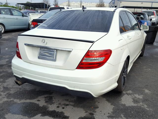 WDDGF4HB5CR203157 - 2012 MERCEDES-BENZ C 250 WHITE photo 4