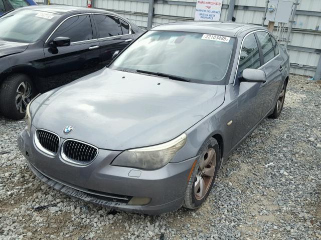 WBANU53568CT01832 - 2008 BMW 528 I GRAY photo 2