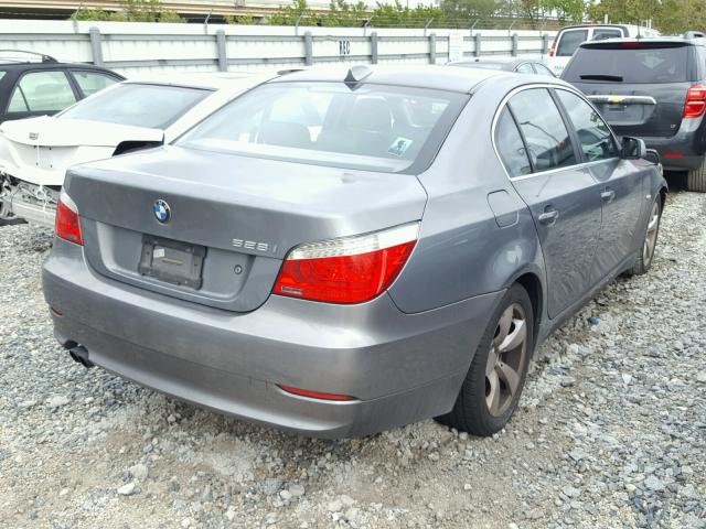 WBANU53568CT01832 - 2008 BMW 528 I GRAY photo 4