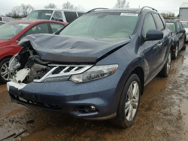 JN8AZ1MW5BW186198 - 2011 NISSAN MURANO S BLUE photo 2