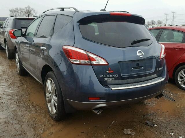 JN8AZ1MW5BW186198 - 2011 NISSAN MURANO S BLUE photo 3