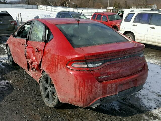 1C3CDFBB3ED870798 - 2014 DODGE DART SXT RED photo 3