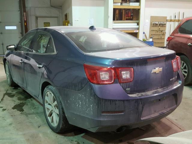 1G11H5SL0EF229583 - 2014 CHEVROLET MALIBU LTZ BLUE photo 3